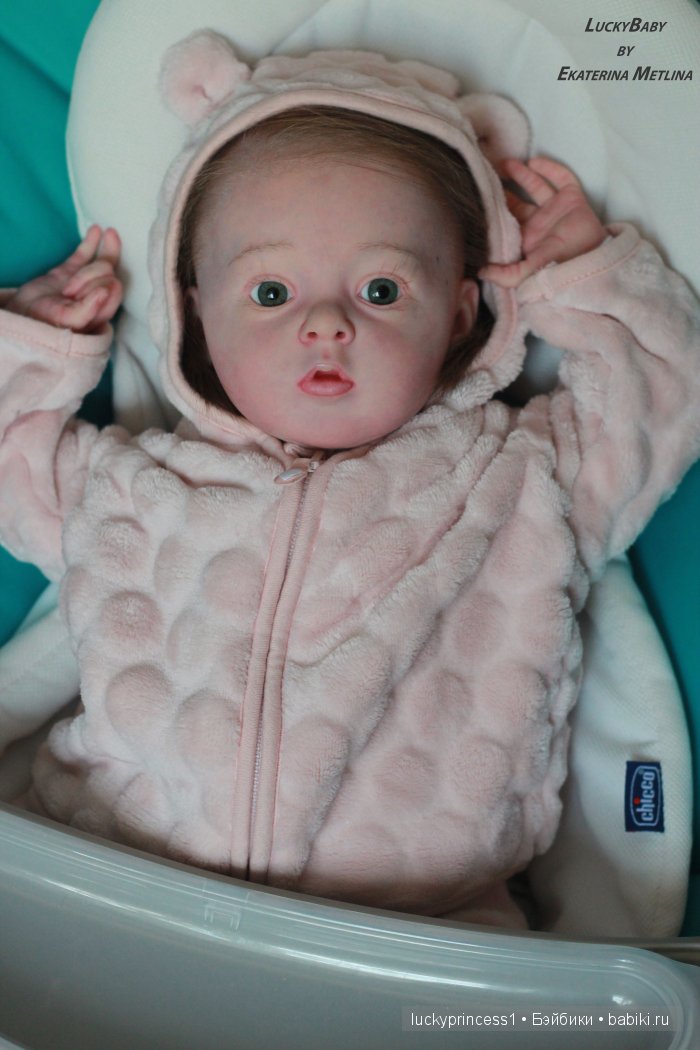 Кукла реборн Танечка, мы до прошили волосики (фото 6)