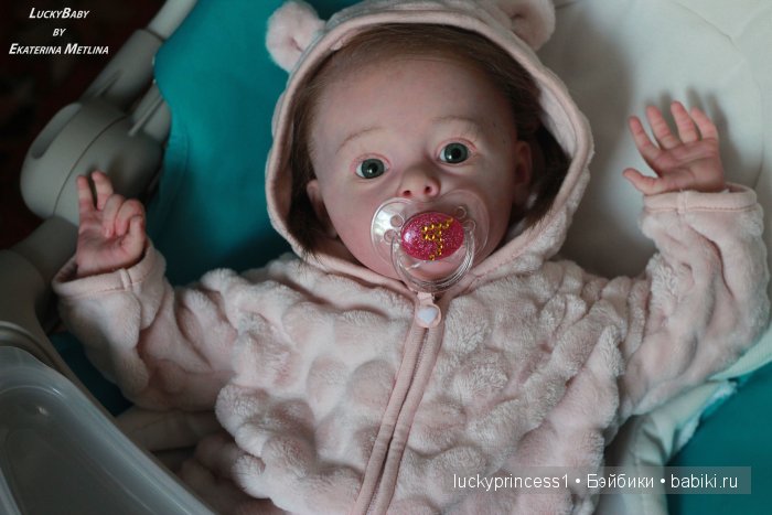 Кукла реборн Танечка, мы до прошили волосики (фото 7)