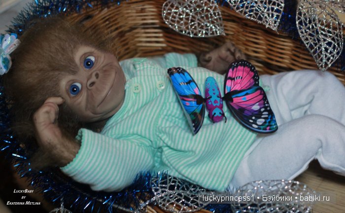 Monkey Monita with blue sky eyes... Кукла реборн Екатерины Метлиной