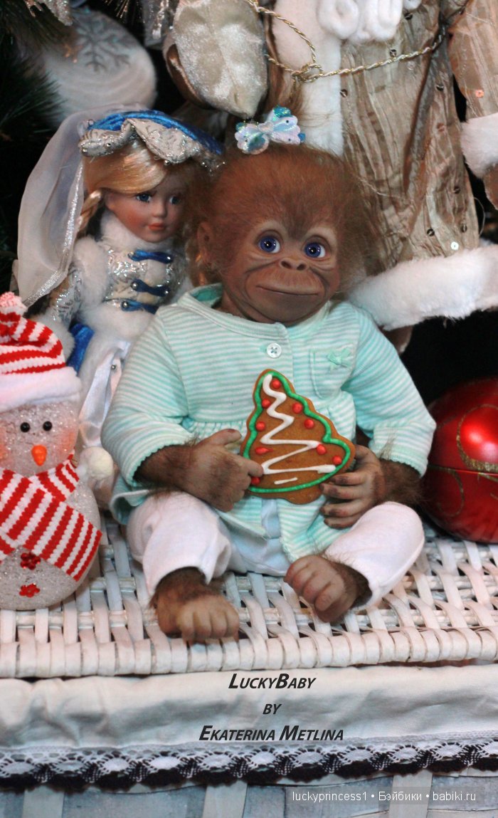 Monkey Monita with blue sky eyes... Кукла реборн Екатерины Метлиной (фото 8)