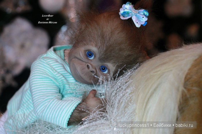 Monkey Monita with blue sky eyes... Кукла реборн Екатерины Метлиной