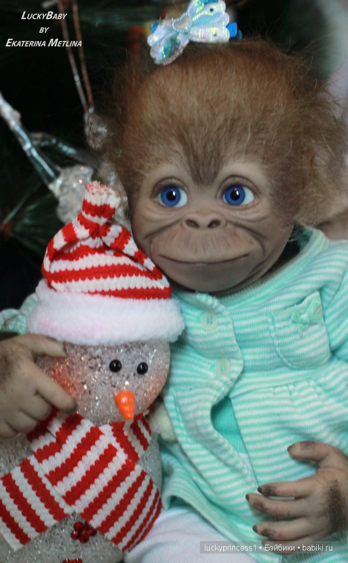 Monkey Monita with blue sky eyes... Кукла реборн Екатерины Метлиной