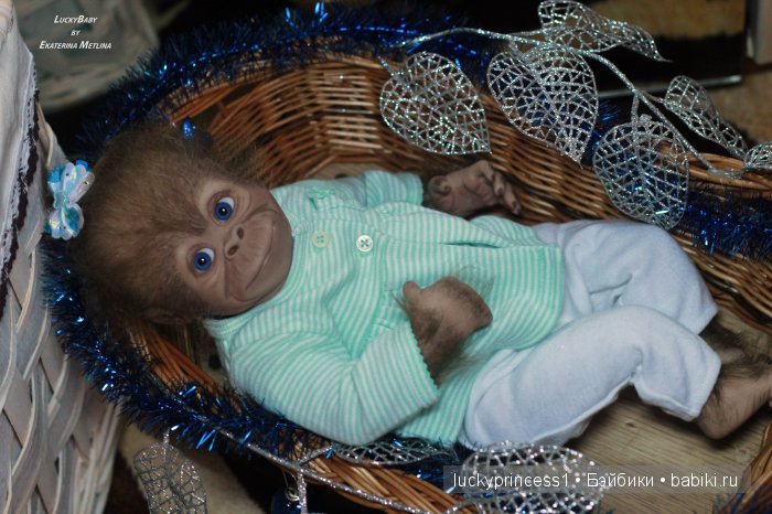 Monkey Monita with blue sky eyes... Кукла реборн Екатерины Метлиной