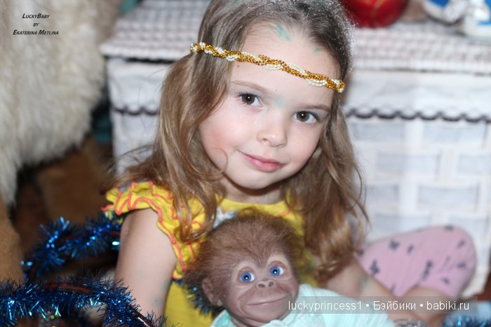 Monkey Monita with blue sky eyes... Кукла реборн Екатерины Метлиной