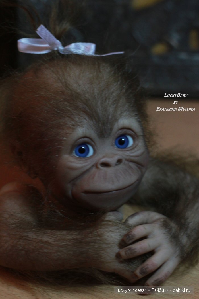 Monkey Monita with blue sky eyes... Кукла реборн Екатерины Метлиной
