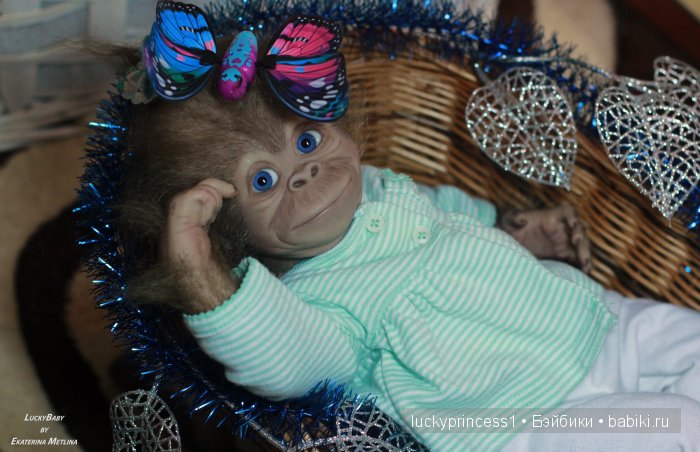 Monkey Monita with blue sky eyes... Кукла реборн Екатерины Метлиной