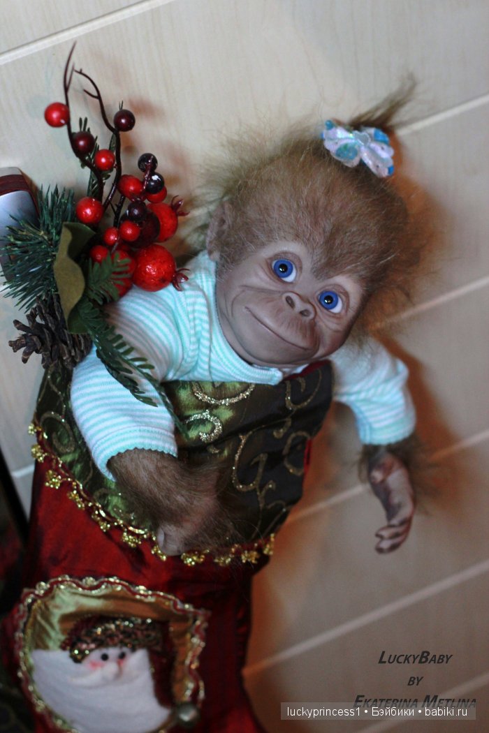 Monkey Monita with blue sky eyes... Кукла реборн Екатерины Метлиной
