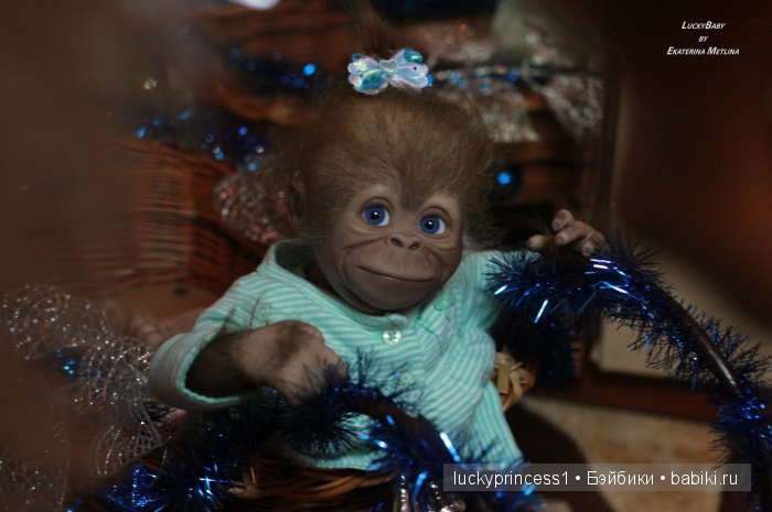 Monkey Monita with blue sky eyes... Кукла реборн Екатерины Метлиной