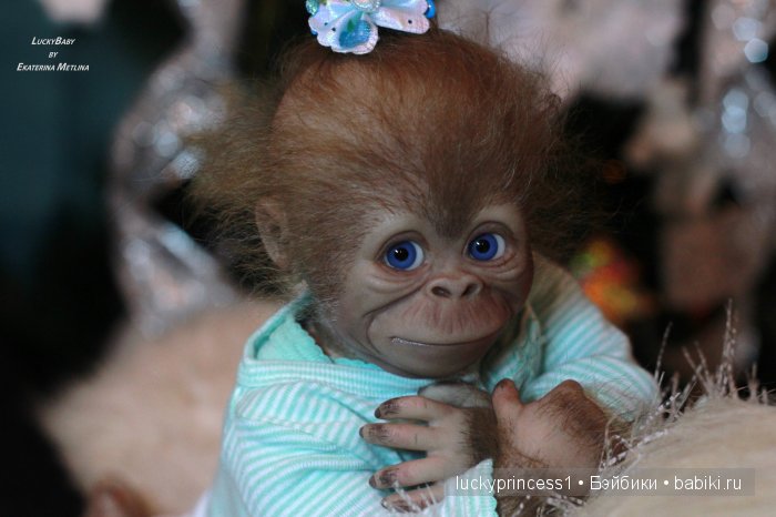 Monkey Monita with blue sky eyes... Кукла реборн Екатерины Метлиной