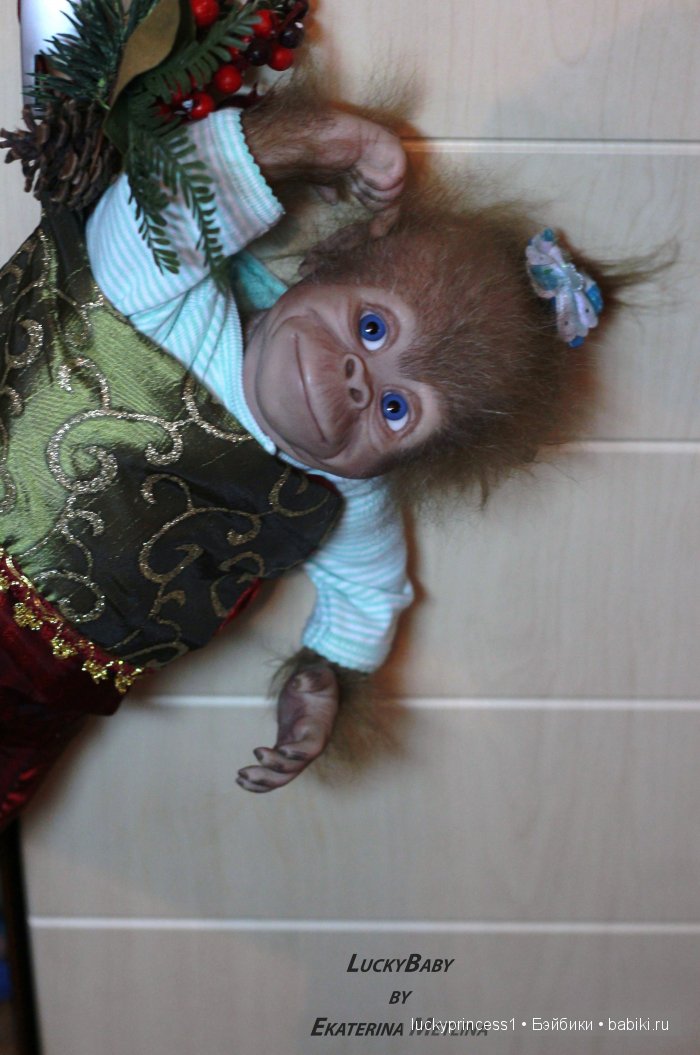 Monkey Monita with blue sky eyes... Кукла реборн Екатерины Метлиной