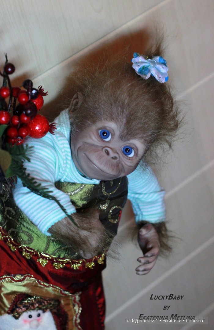 Monkey Monita with blue sky eyes... Кукла реборн Екатерины Метлиной