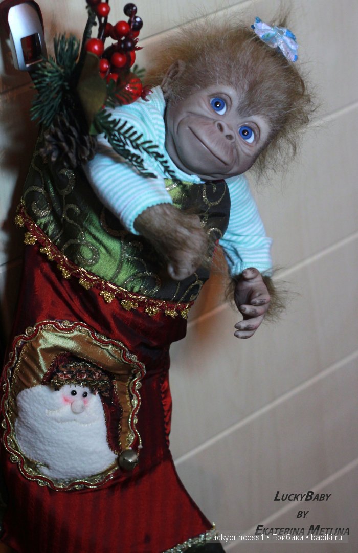 Monkey Monita with blue sky eyes... Кукла реборн Екатерины Метлиной