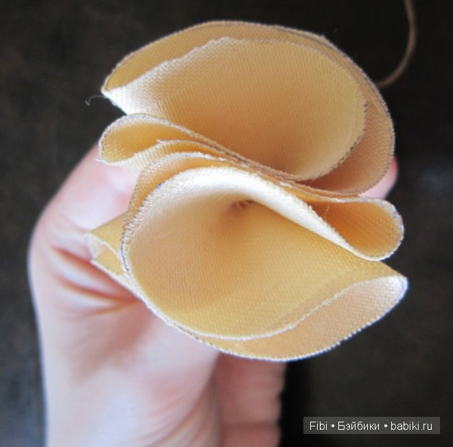 Цветок на ободок для куклы своими руками! Мастер-класс (фото 4)