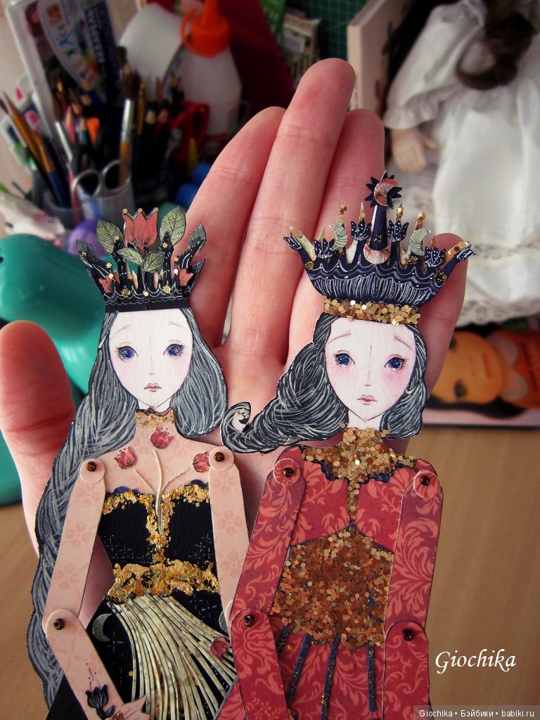 Делаю бумажных кукол Аленький цветочек (фото 5)