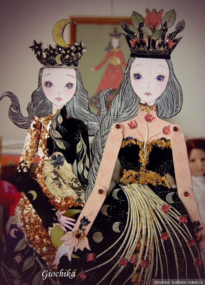 Делаю бумажных кукол Аленький цветочек (фото 6)