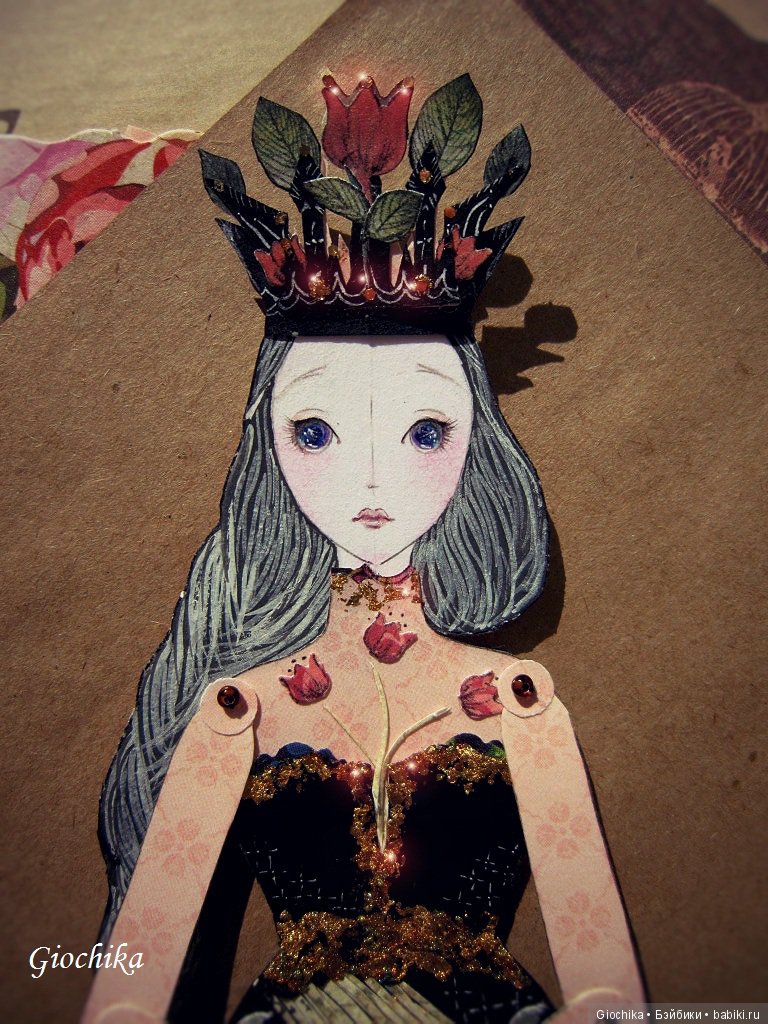 Делаю бумажных кукол Аленький цветочек (фото 4)