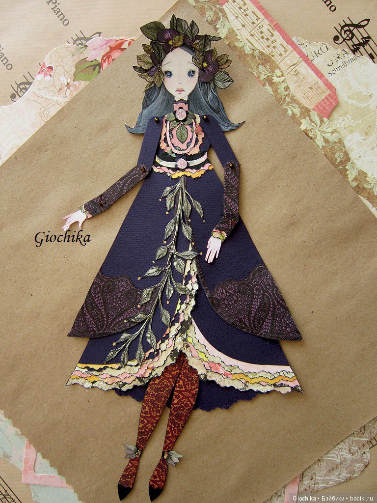 Делаю бумажных кукол "Фиалка перед грозой" (фото 6)