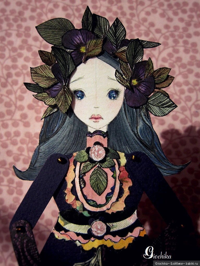 Делаю бумажных кукол "Фиалка перед грозой"