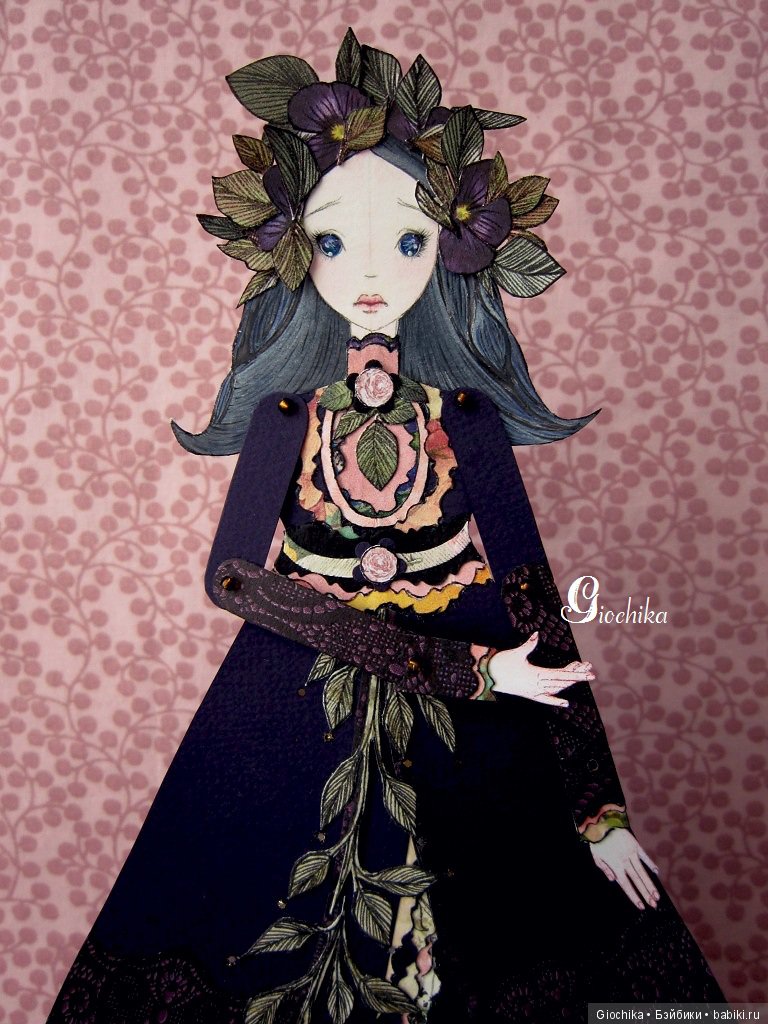 Делаю бумажных кукол "Фиалка перед грозой" (фото 3)