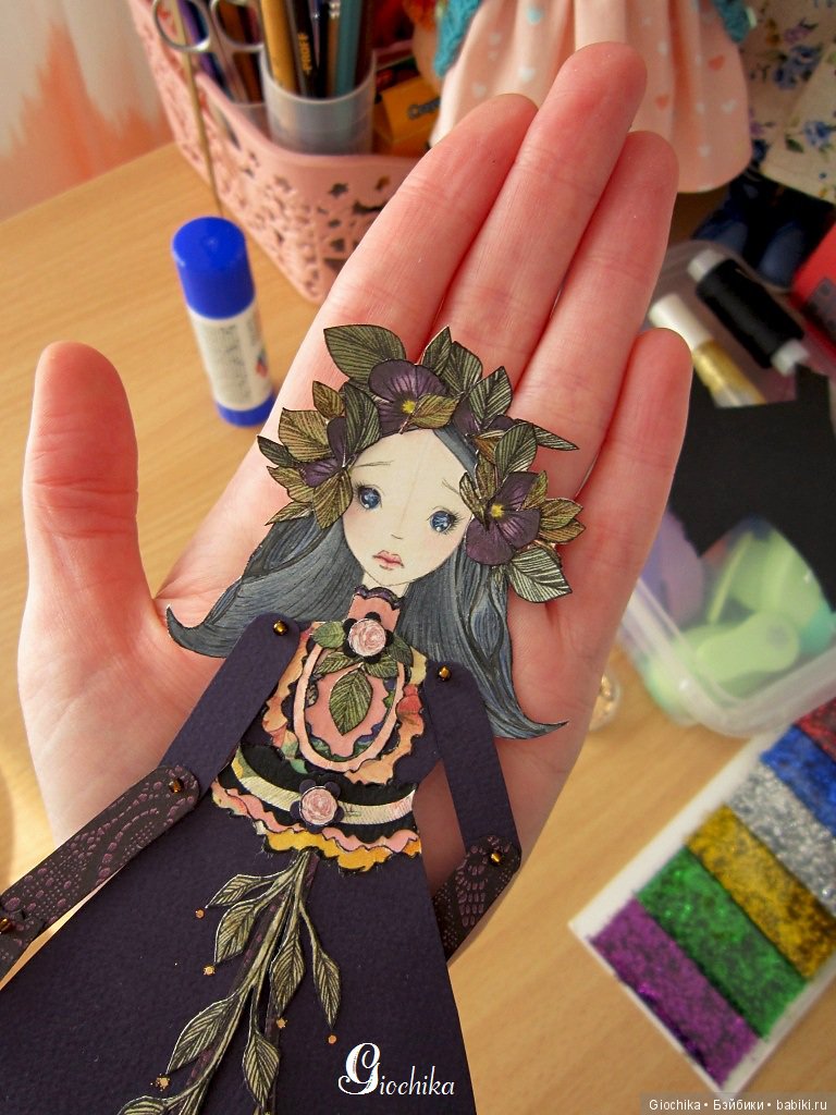 Делаю бумажных кукол "Фиалка перед грозой" (фото 5)