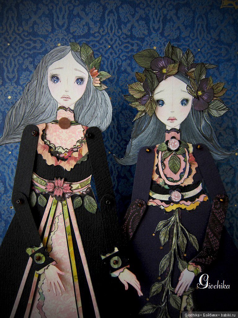 Делаю бумажных кукол "Фиалка перед грозой" (фото 4)