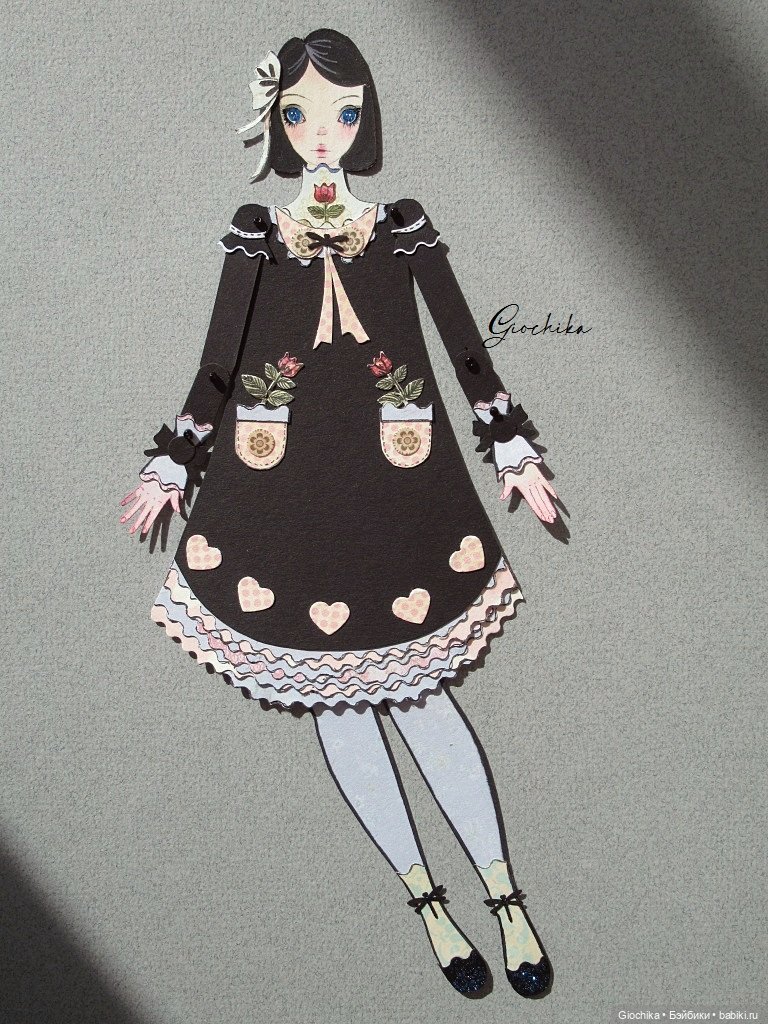 Моя бумажная кукла "Первые цветы" (фото 5)