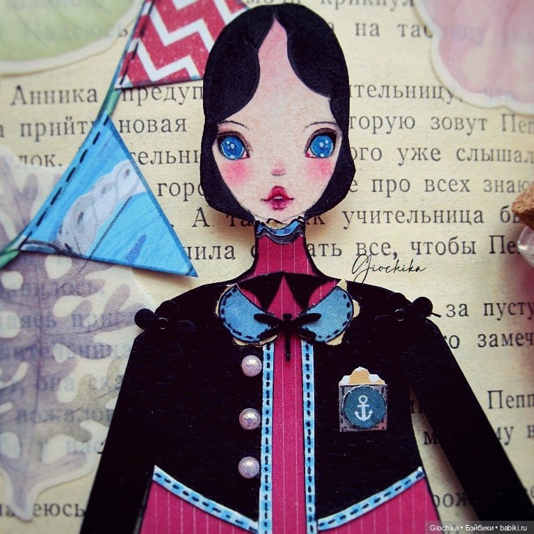 Новая бумажная куколка — Авторские куклы из дерева (фото 4)