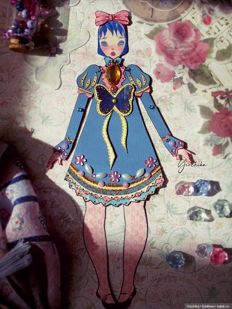 Куколки-бабочки (бумажные куклы) (фото 5)