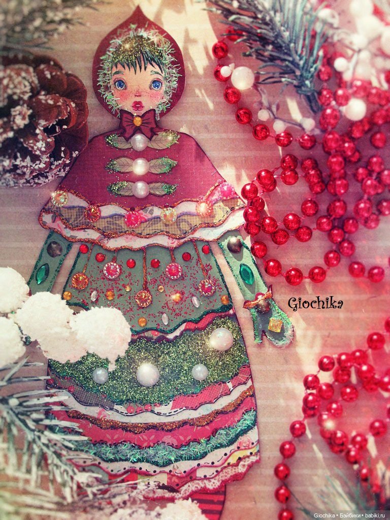 Кукла-ёлка для новогоднего настроения (фото 2)