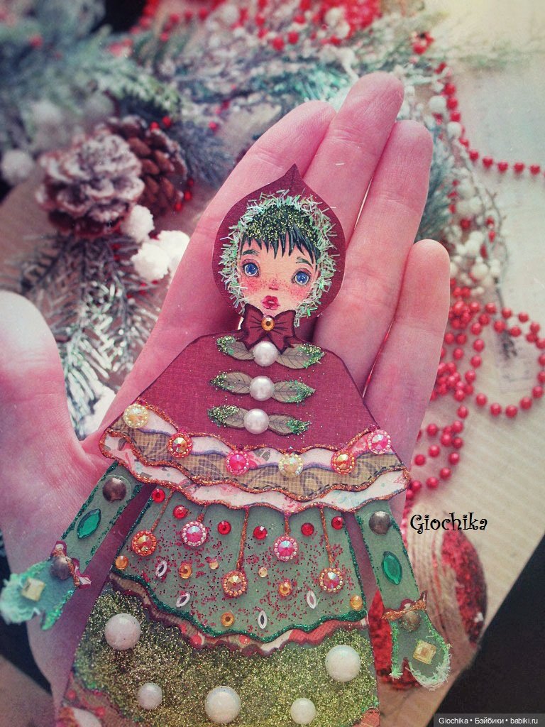 Кукла-ёлка для новогоднего настроения (фото 4)