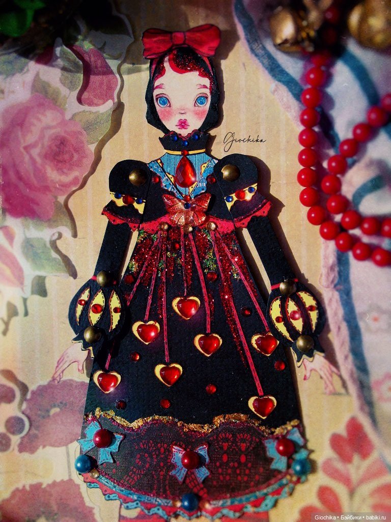 Белоснежка из бумаги — Авторские куклы из дерева (фото 3)