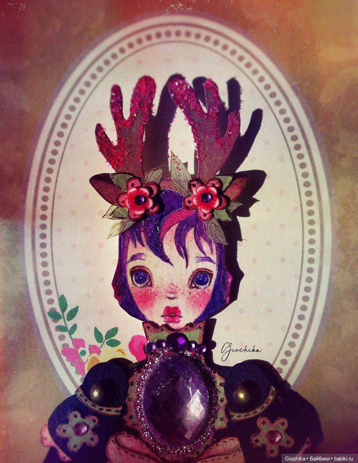 Оленёнок (бумажная кукла)