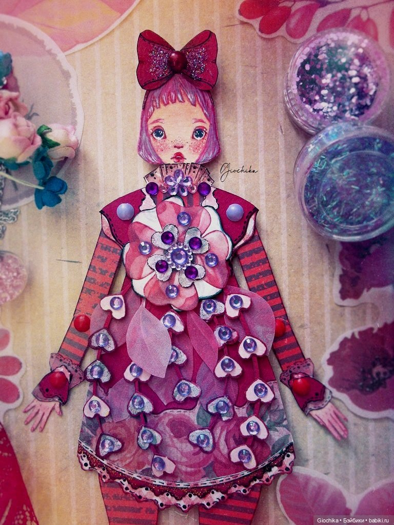 Новая бумажная кукла — Авторские куклы из дерева (фото 2)