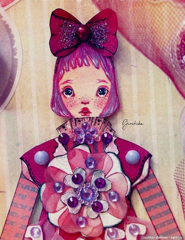 Новая бумажная кукла — Авторские куклы из дерева (фото 3)