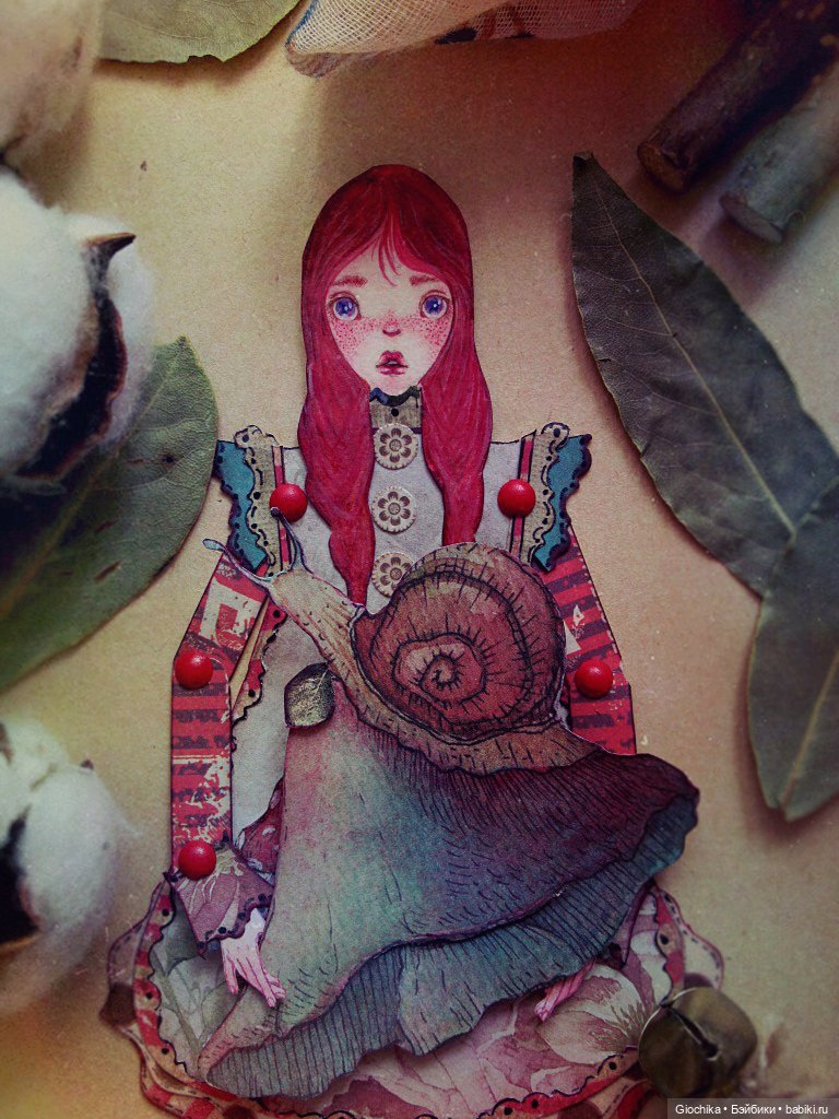 Грибная фея (бумажная кукла) (фото 5)