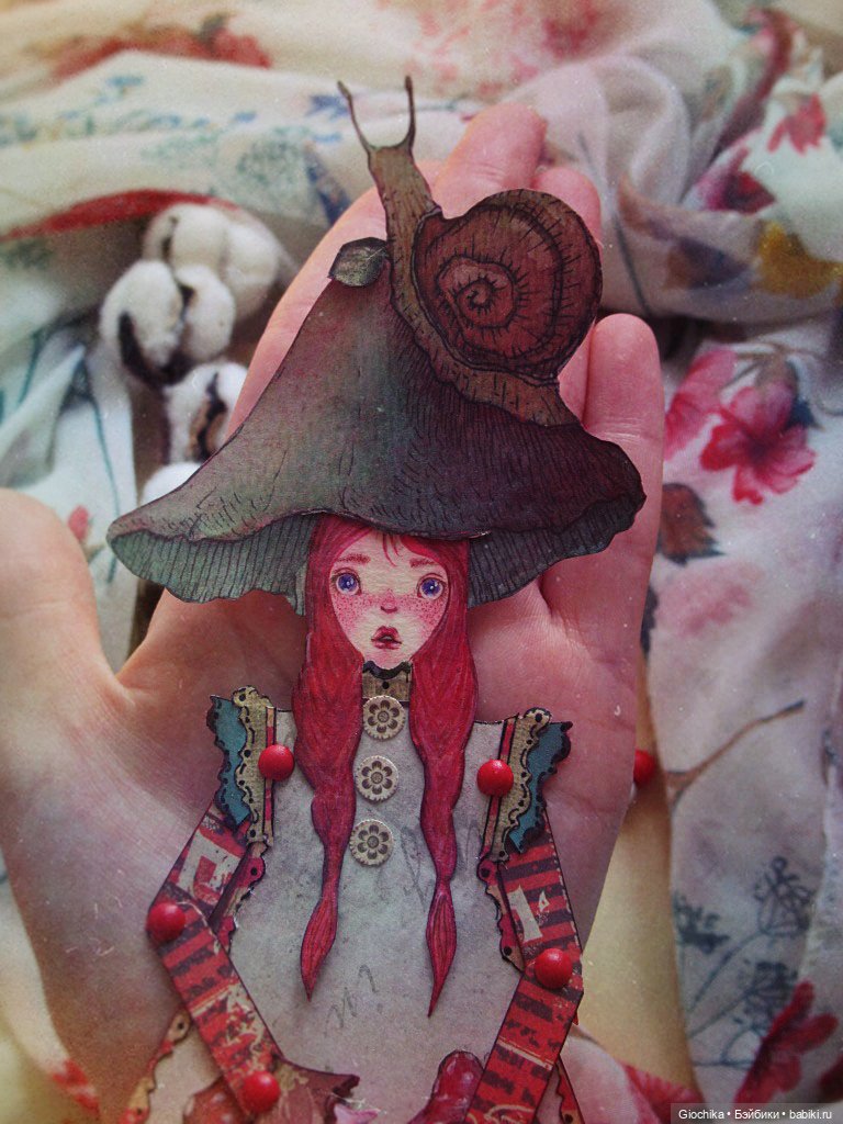 Грибная фея (бумажная кукла) (фото 4)