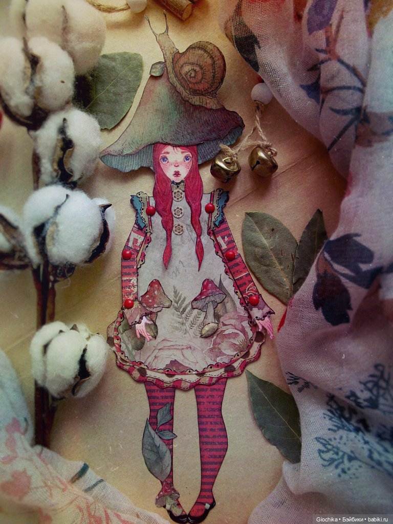 Грибная фея (бумажная кукла) (фото 6)