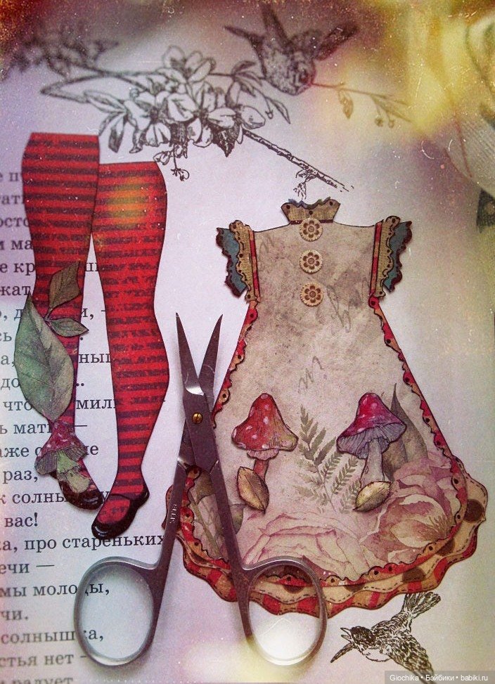 Грибная фея (бумажная кукла) (фото 7)