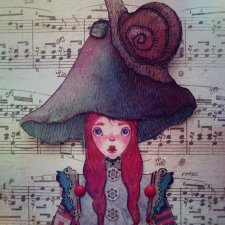 Грибная фея (бумажная кукла)