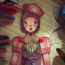 Твидовый образ для бумажной куклы