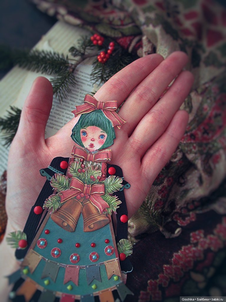 Кукла-ёлка для новогоднего настроения (фото 6)