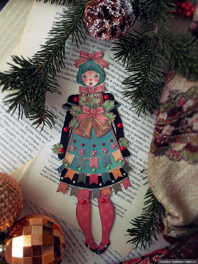 Кукла-ёлка для новогоднего настроения (фото 7)