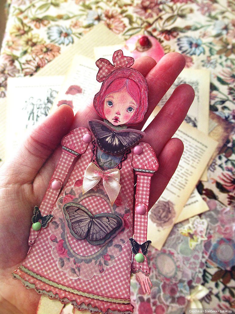 Куколка-бабочка (бумажная кукла) (фото 6)
