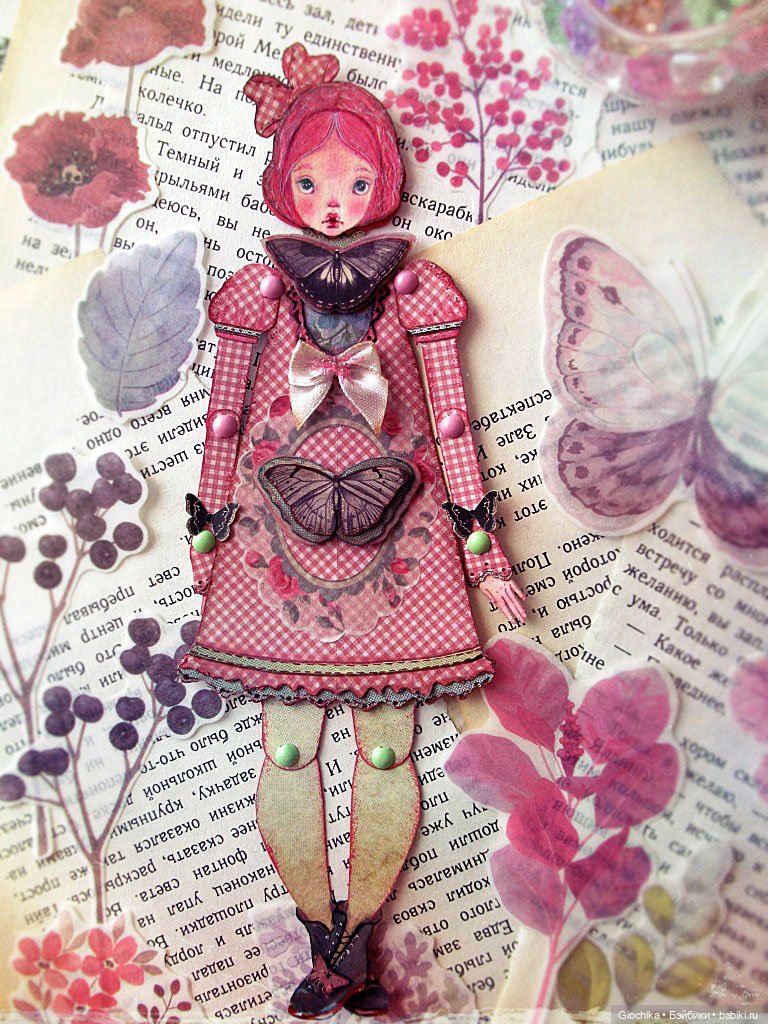 Куколка-бабочка (бумажная кукла) (фото 5)