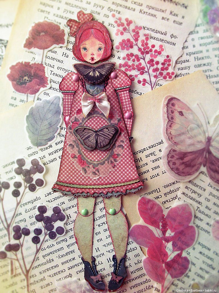 Куколка-бабочка (бумажная кукла) (фото 4)