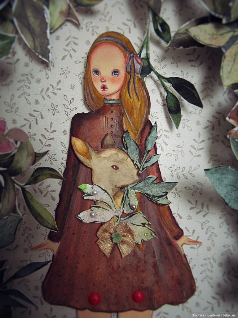 Летние бумажные куклы — Авторские куклы из дерева (фото 5)