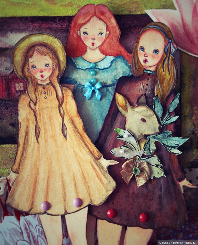 Летние бумажные куклы — Авторские куклы из дерева