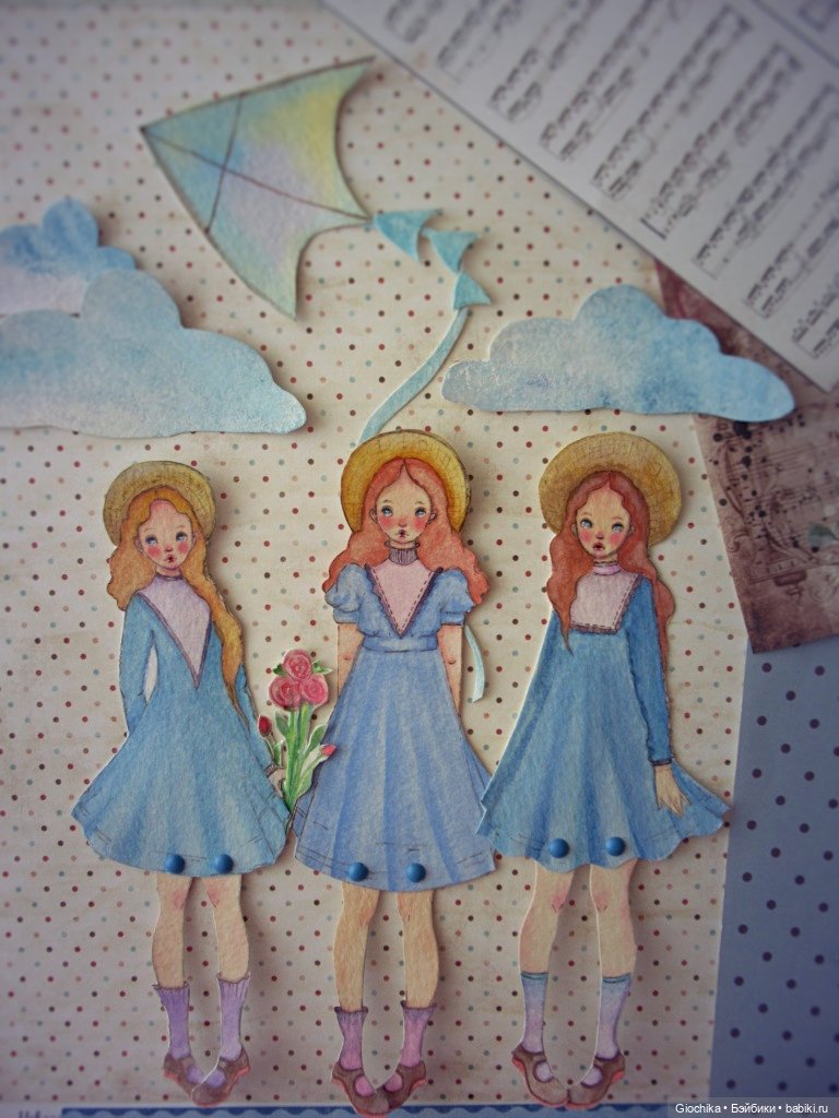 Летние бумажные куклы — Авторские куклы из дерева (фото 8)