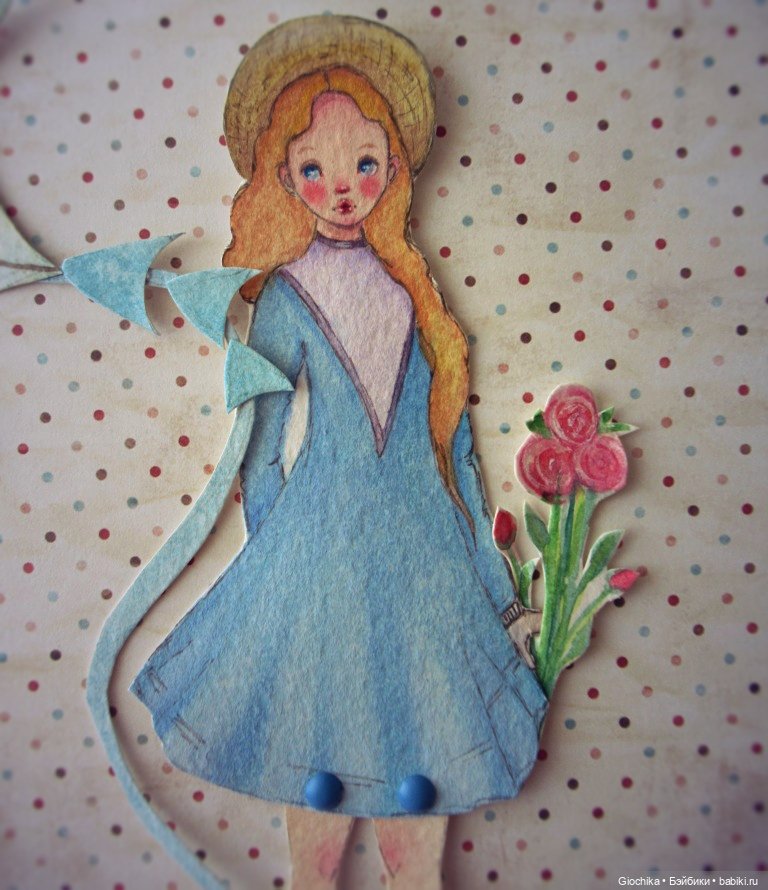 Летние бумажные куклы — Авторские куклы из дерева (фото 3)