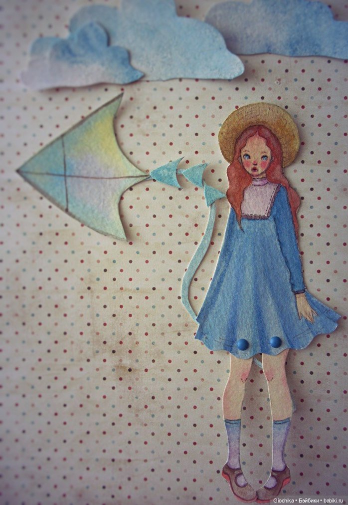 Летние бумажные куклы — Авторские куклы из дерева (фото 6)